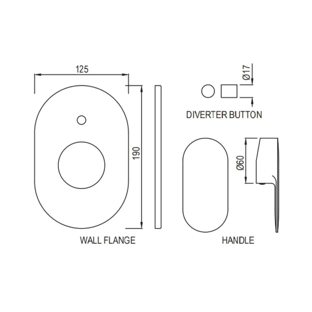 Jaquar 2 way diverter Opal Prime high flow OPP-GRF-15079NKPM Graphite - image 2