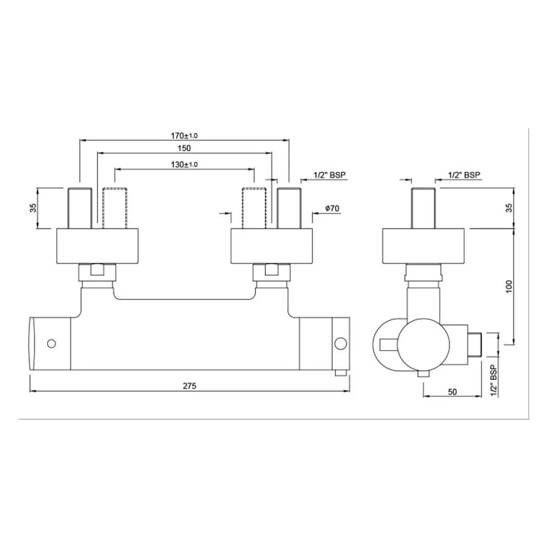Jaquar 1 way thermostatic mixer Opal Prime normal flow OPP-GRF-15655PM Graphite - image 2