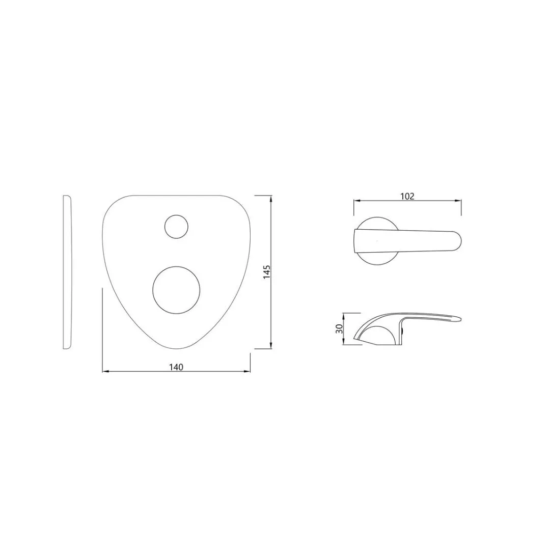 Essco 2 way diverter Orbit ORB-CHR-105055K Chrome - image 2