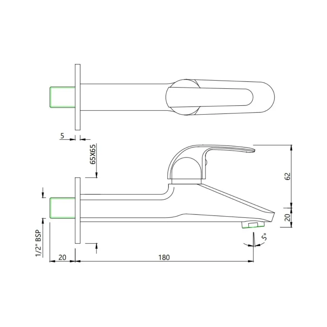 Essco wc area bib tap Orbit ORB-CHR-105107 Chrome - image 2