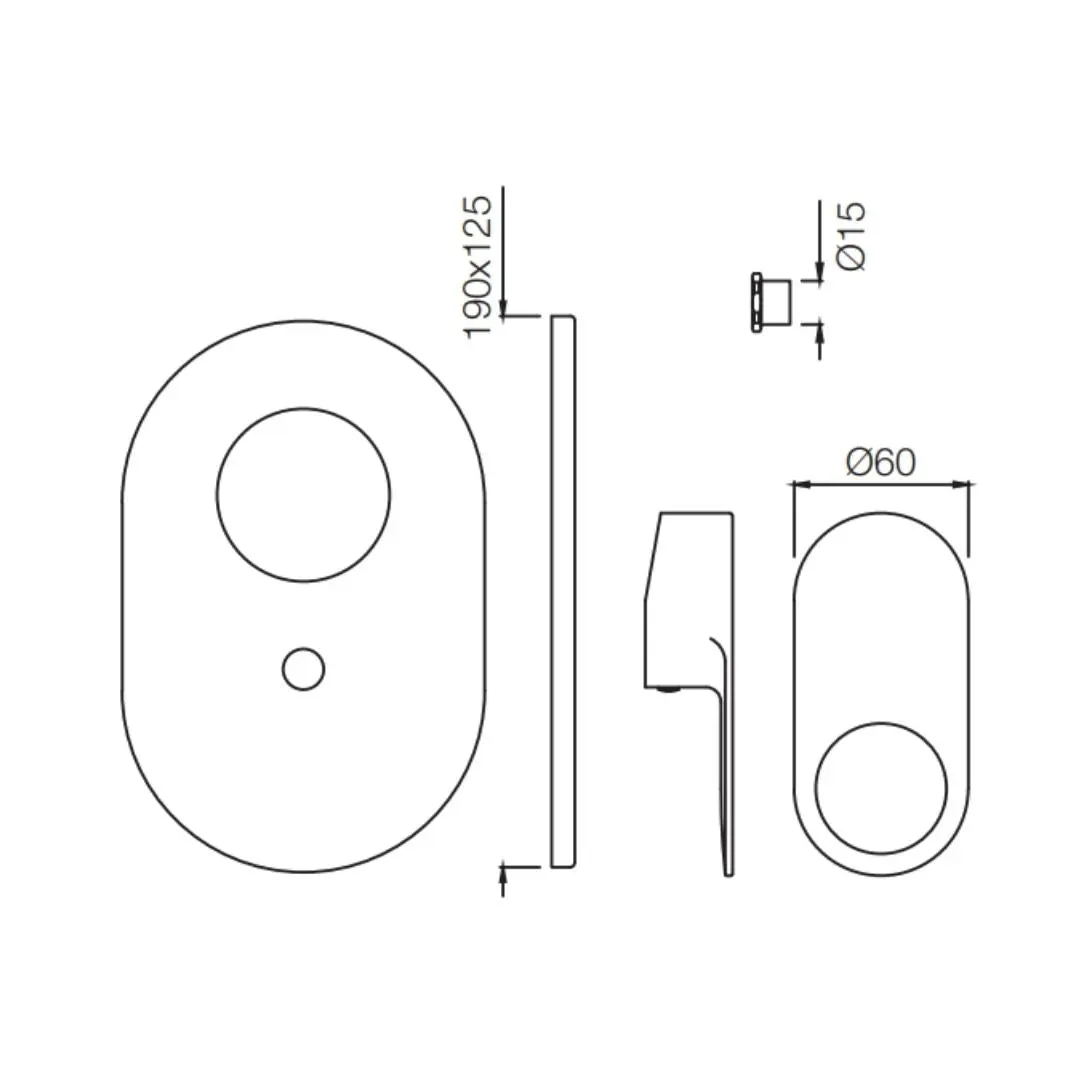 Jaquar 2 way diverter Ornamix Prime normal flow ORP-BLM-10193PM Black Matt - image 2