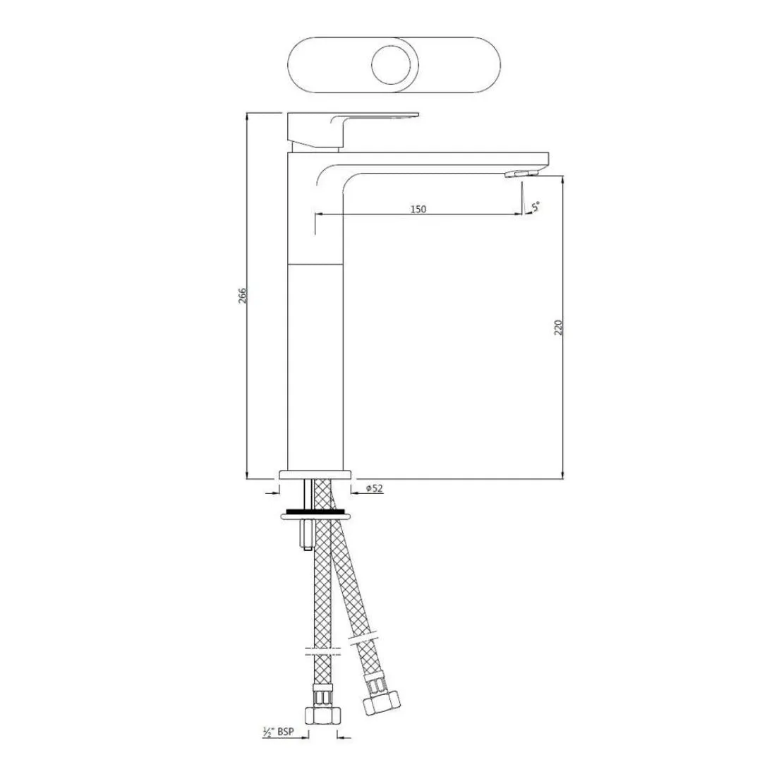 Jaquar table mounted tall boy basin mixer Ornamix Prime ORP-CHR-10005BPM Chrome - image 2