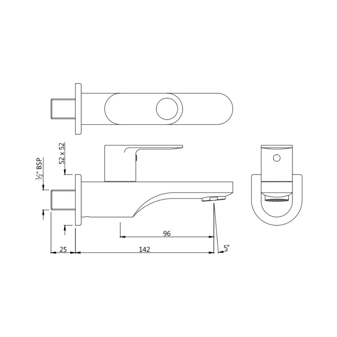 Jaquar wc area bib tap Ornamix Prime ORP-GRF-10037PM Graphite - image 2