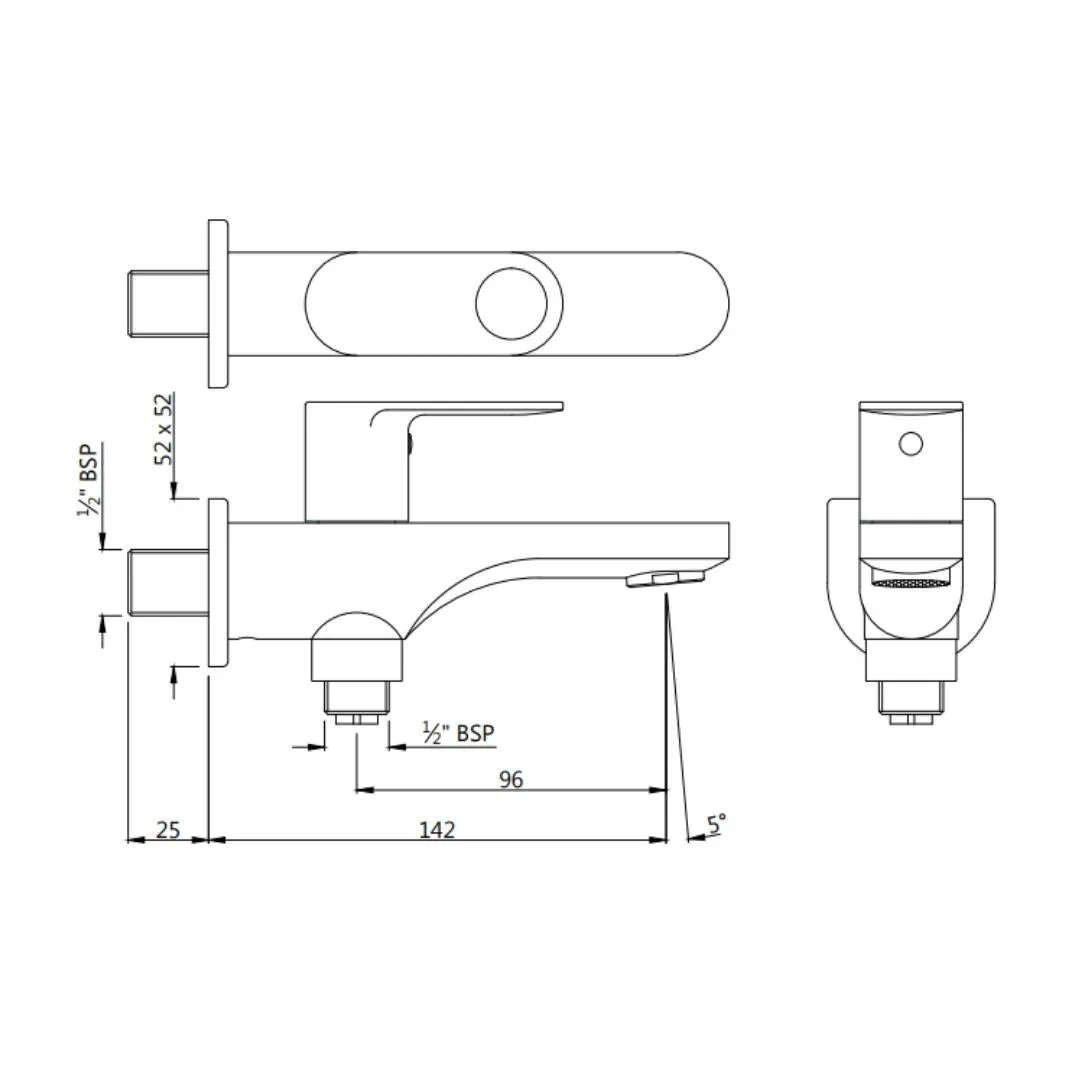 Jaquar wc area 2 way bib tap Ornamix Prime ORP-GRF-10041PM Graphite - image 2