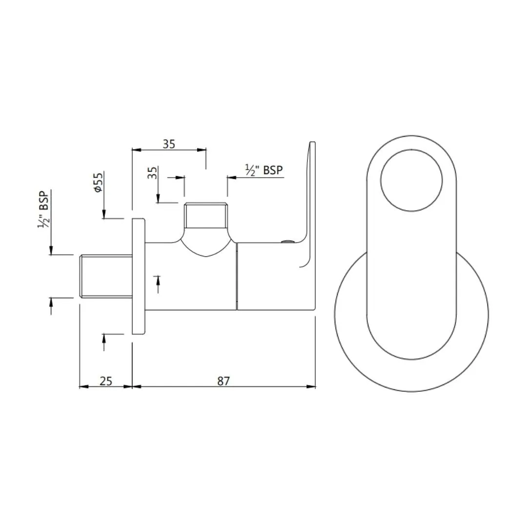 Jaquar basin area angle valve Ornamix Prime ORP-SSF-10053PM Stainless Steel - image 2
