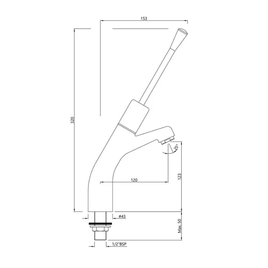 Jaquar table mounted regular basin tap new age pressmatic PRS-CHR-031L65MED Chrome - image 2