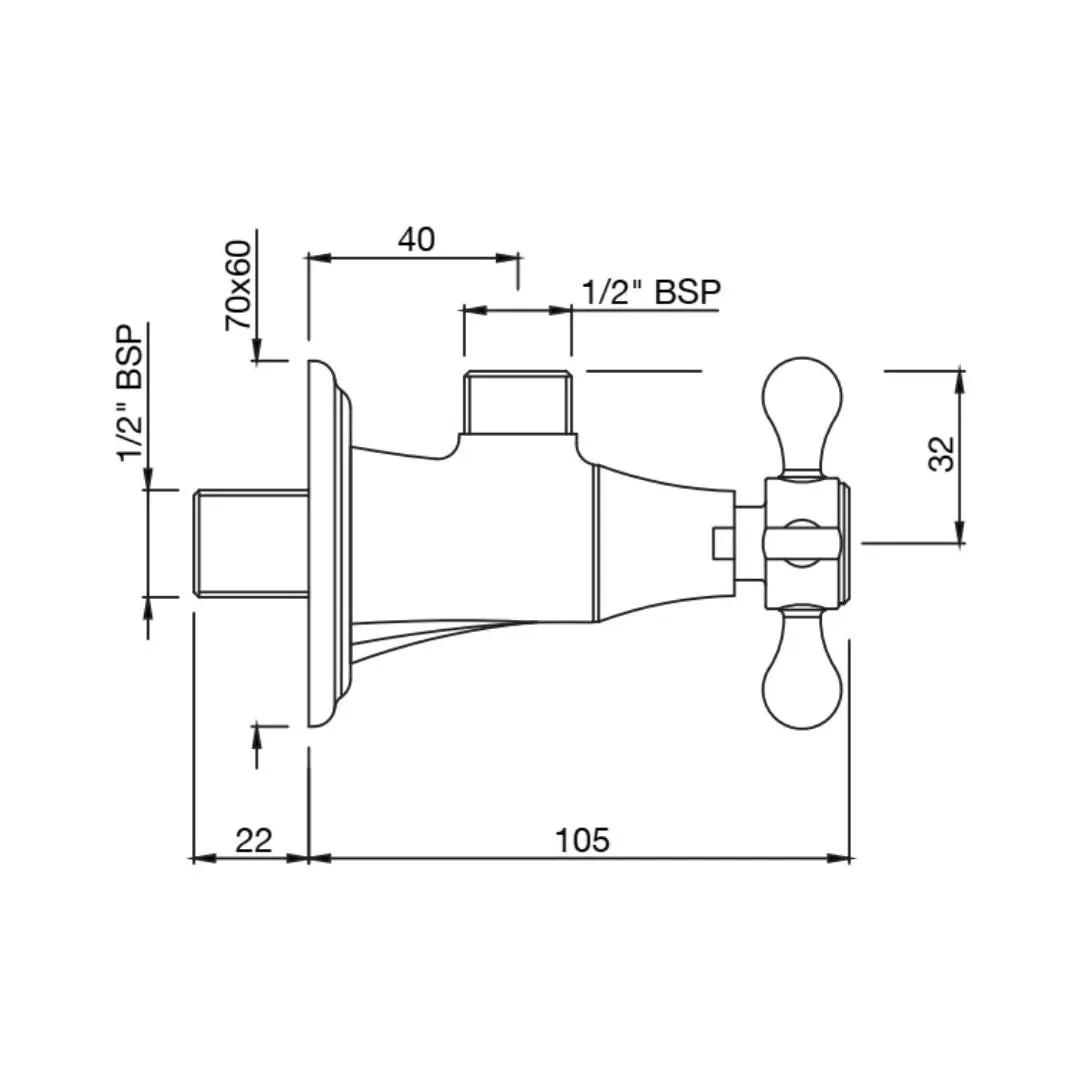 Jaquar basin area angle valve Queens Prime QQP-ACR-7053PMC Antique Copper - image 2