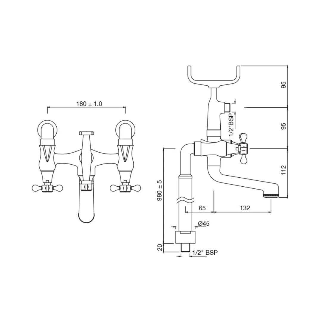 Jaquar 2 way bath tub filler Queens Prime normal flow QQP-SSF-7271PMHL Stainless Steel - image 2