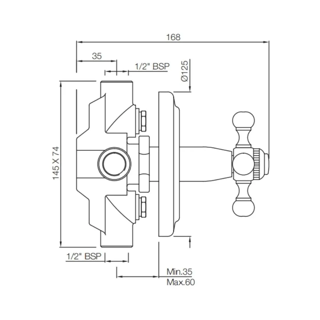 Jaquar 4 way diverter Queen's normal flow QQT-CHR-7421 Chrome - image 2