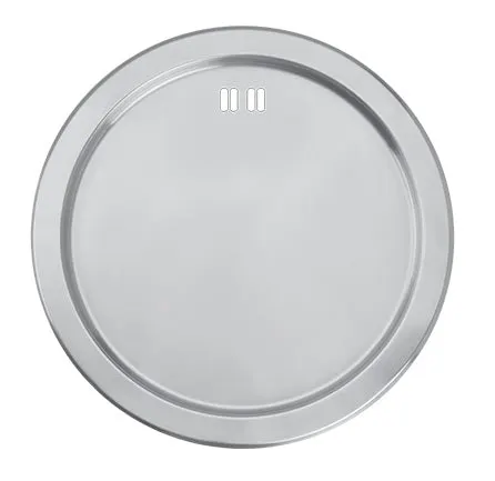 Nirali stainless steel sink d'signo range round sink lid ( 17.5 x 17.5 inches ) K-KS-SS-NIR-S-00281 Satin - image 1