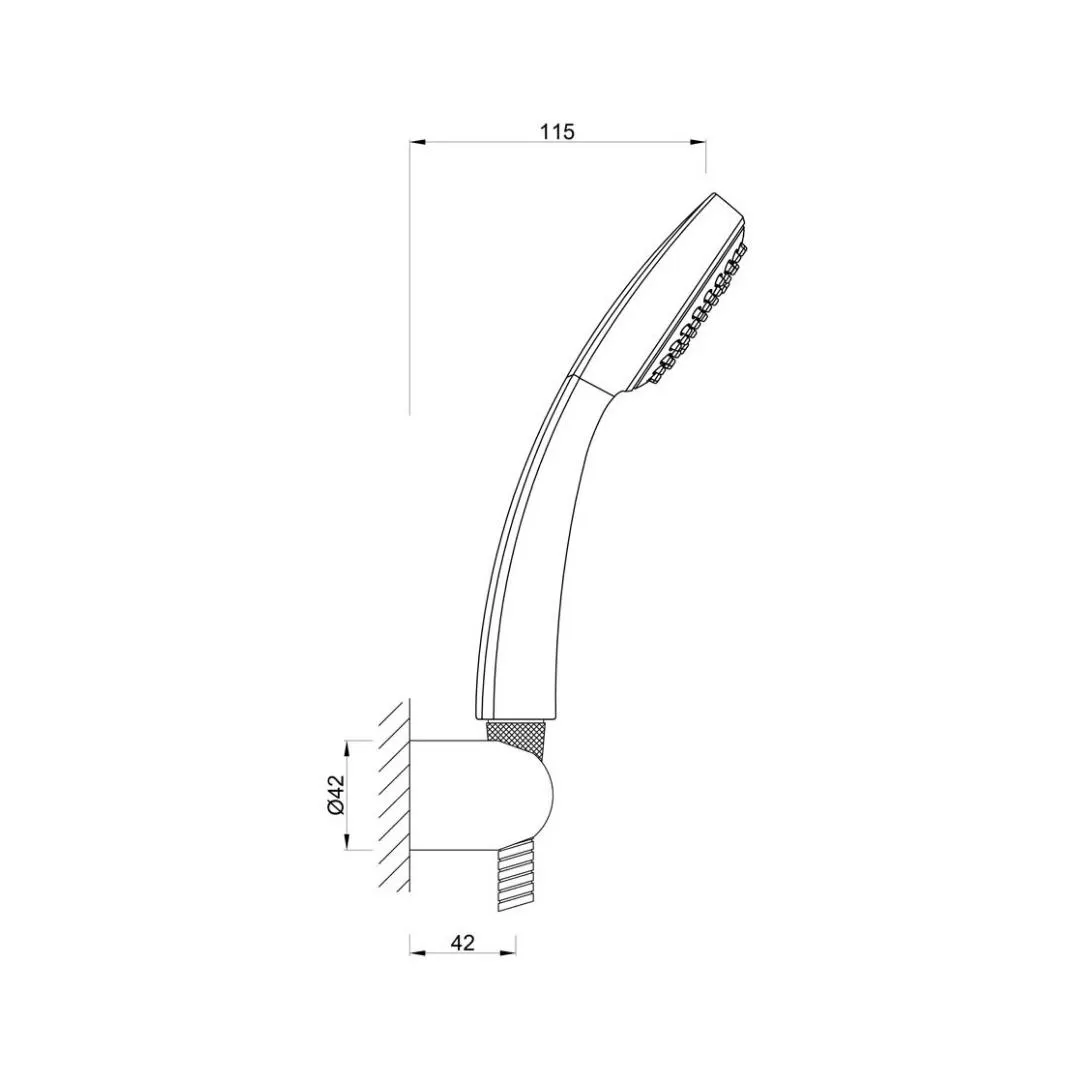 Essco single flow hand shower SAE-CHR-1929SH555 Chrome - image 2