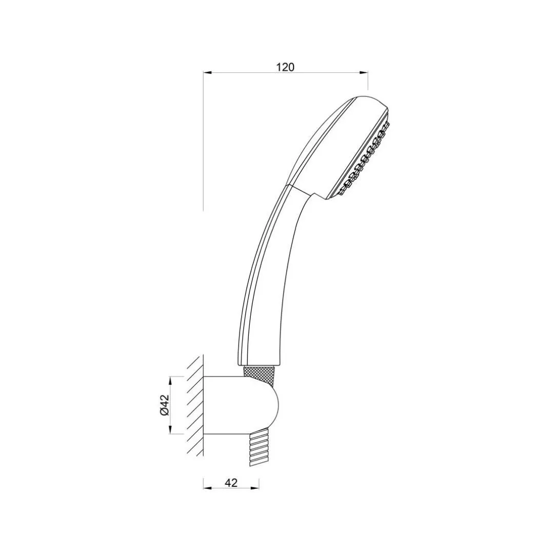 Essco single flow hand shower SAE-CHR-551SH555 Chrome - image 2