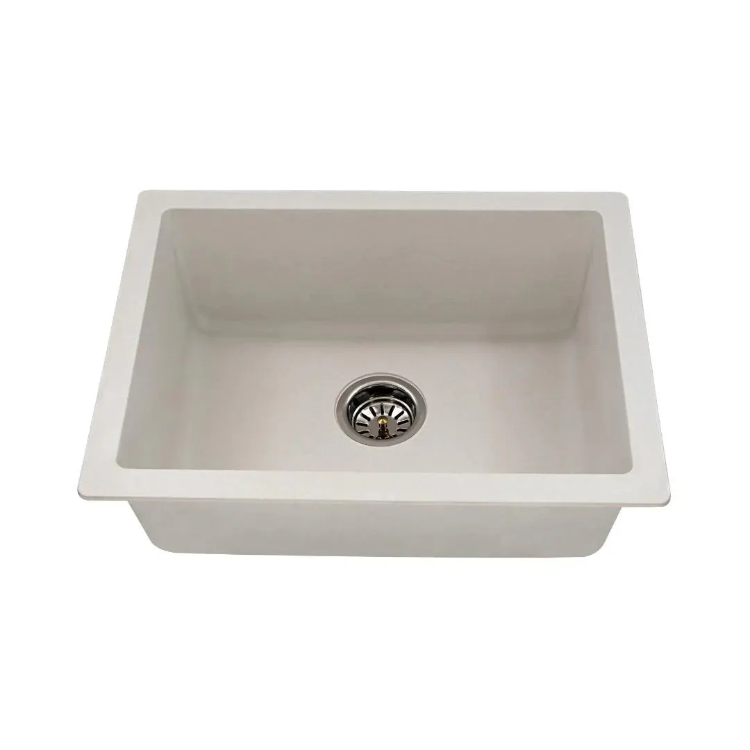 Hindware quartz sink sapphire sapphire 21 x 18 x 8 ( 21 x 18 inches ) HINDWARE-QUARTZ-SINK-SAPPHIRE-SAPPHIRE-21-X-18-X-8-21-X-18-INCHES-WHITE-DX White DX - image 1