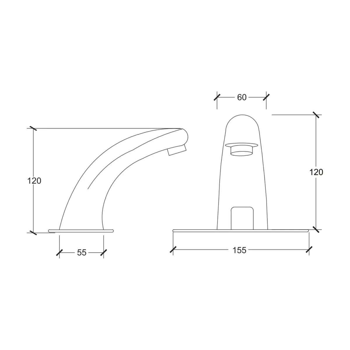 Parryware table mounted regular sensor basin tap trusense G541SA1 - chrome G541SA1 Standard - image 2