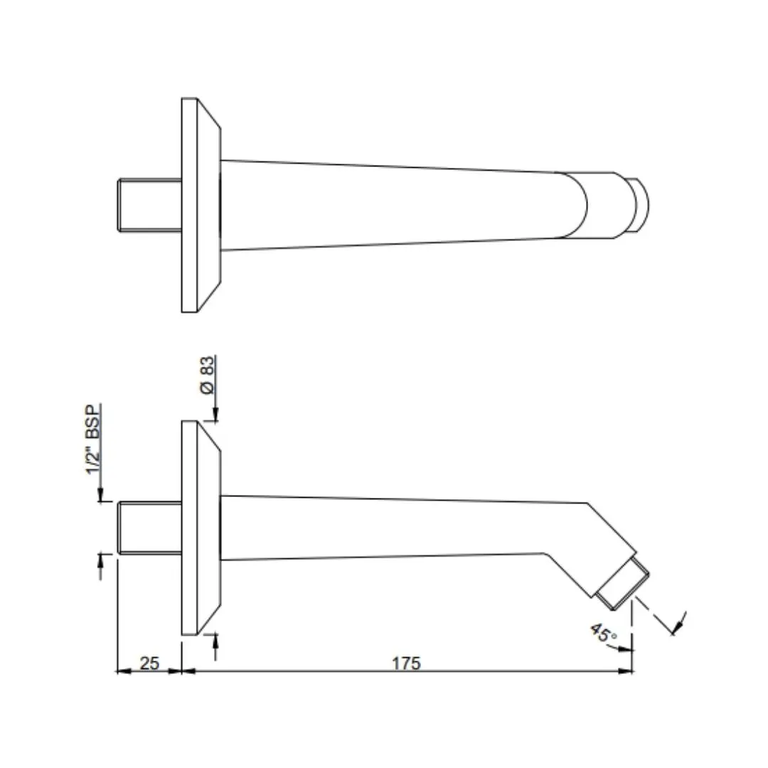 Jaquar wall mounted round 190 mm shower arm SHA-ABR-483 Antique Bronze - image 2