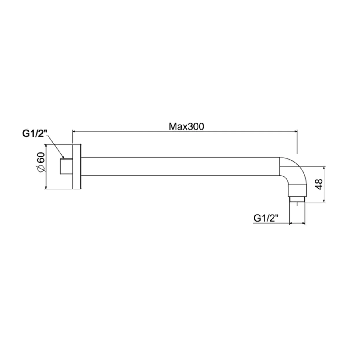 American Standard wall mounted round 300 mm shower arm FFAS9909-000GL0BF0 FFAS9909-000GL0BF0 Cool Sunrise - image 5