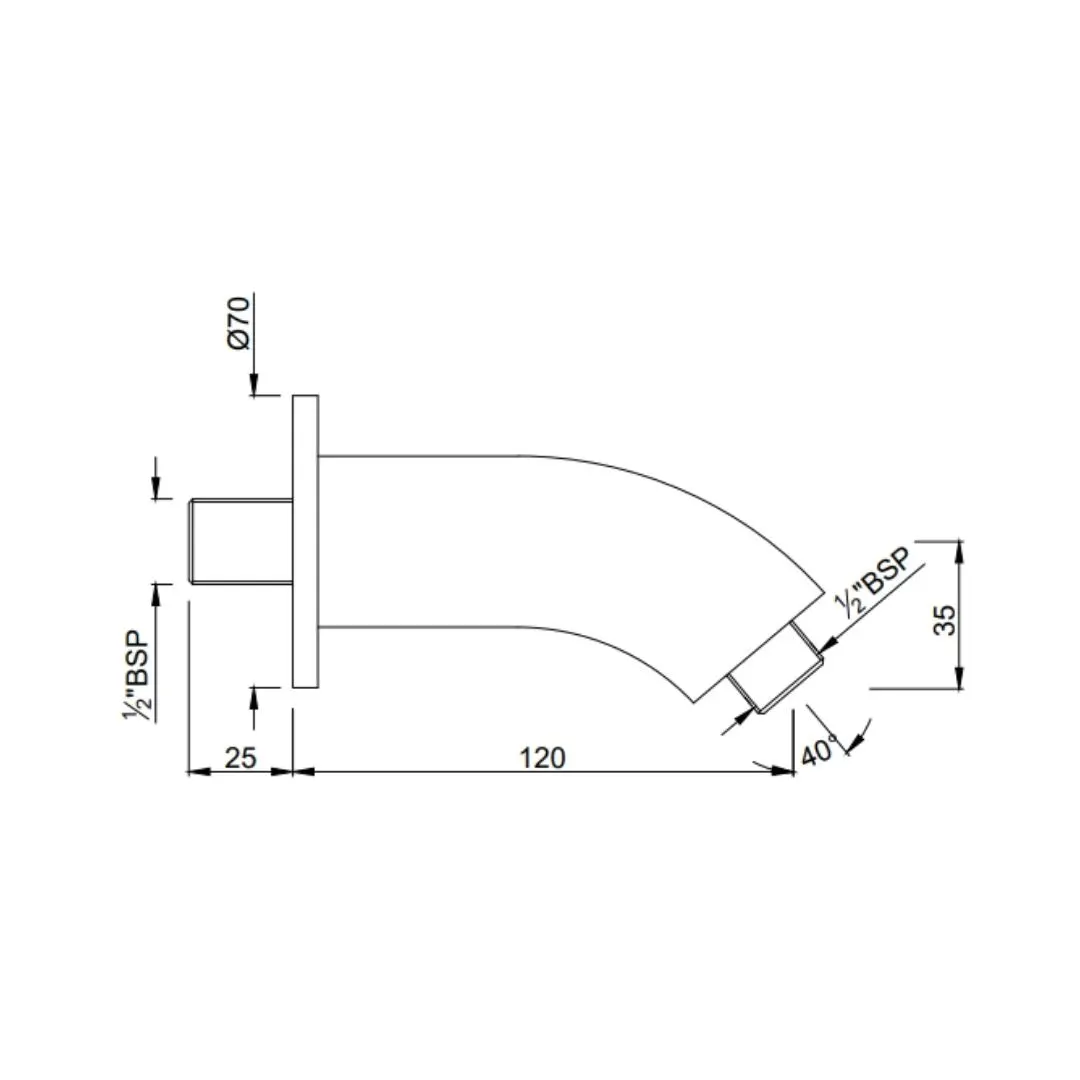 Jaquar wall mounted round 120 mm shower arm SHA-BCH-487 Black Chrome - image 2
