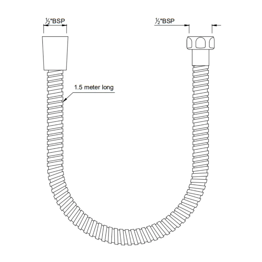 Jaquar shower fitting flexible hose SHA-BCH-549D8 Black Chrome - image 2
