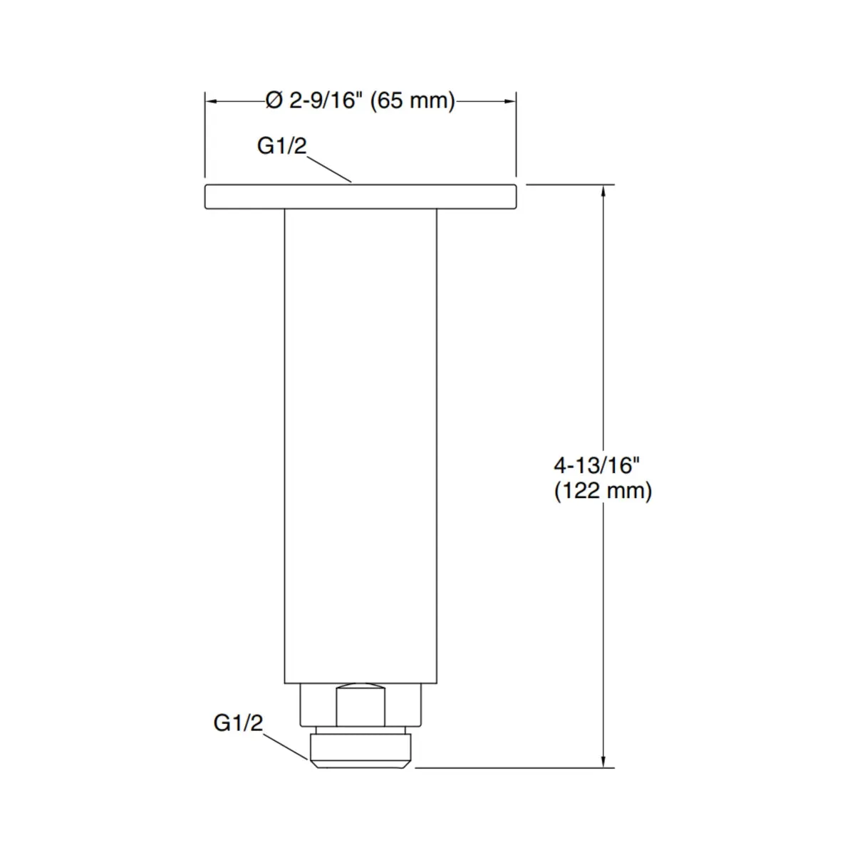 Kohler ceiling mounted round 264 mm shower arm 15399T-B-BV ARM-15399T Brushed Bronze - image 2