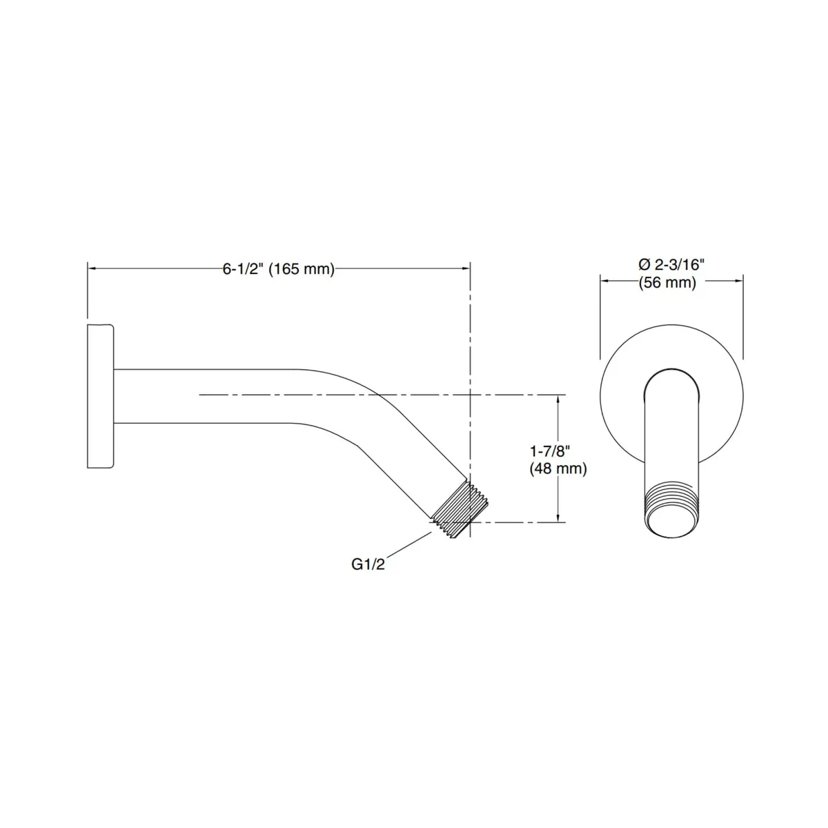 Kohler wall mounted round 165 mm shower arm 26318IN-RGD 26318IN-RGD Rose Gold - image 2