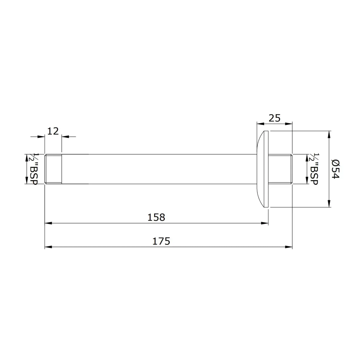 Parryware ceiling mounted round 100 mm shower arm T9801A1 T9801A1 Chrome - image 2