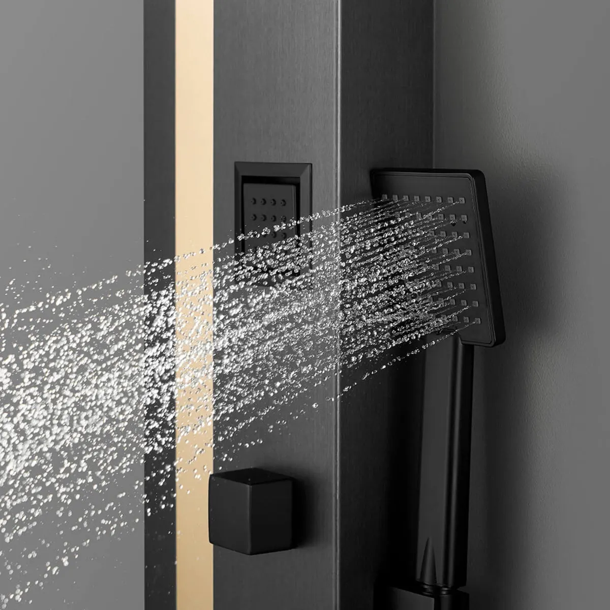 Parryware thermostatic 4 way shower panel C867B99 C867B99 Black Matt - image 3