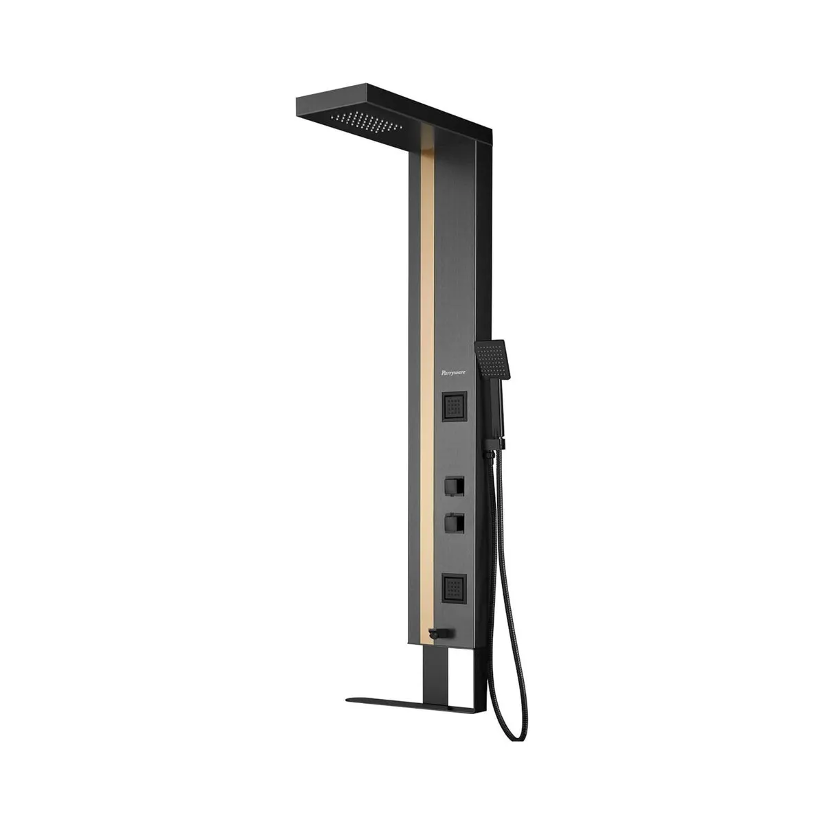 Parryware thermostatic 4 way shower panel C867B99 C867B99 Black Matt - image 1