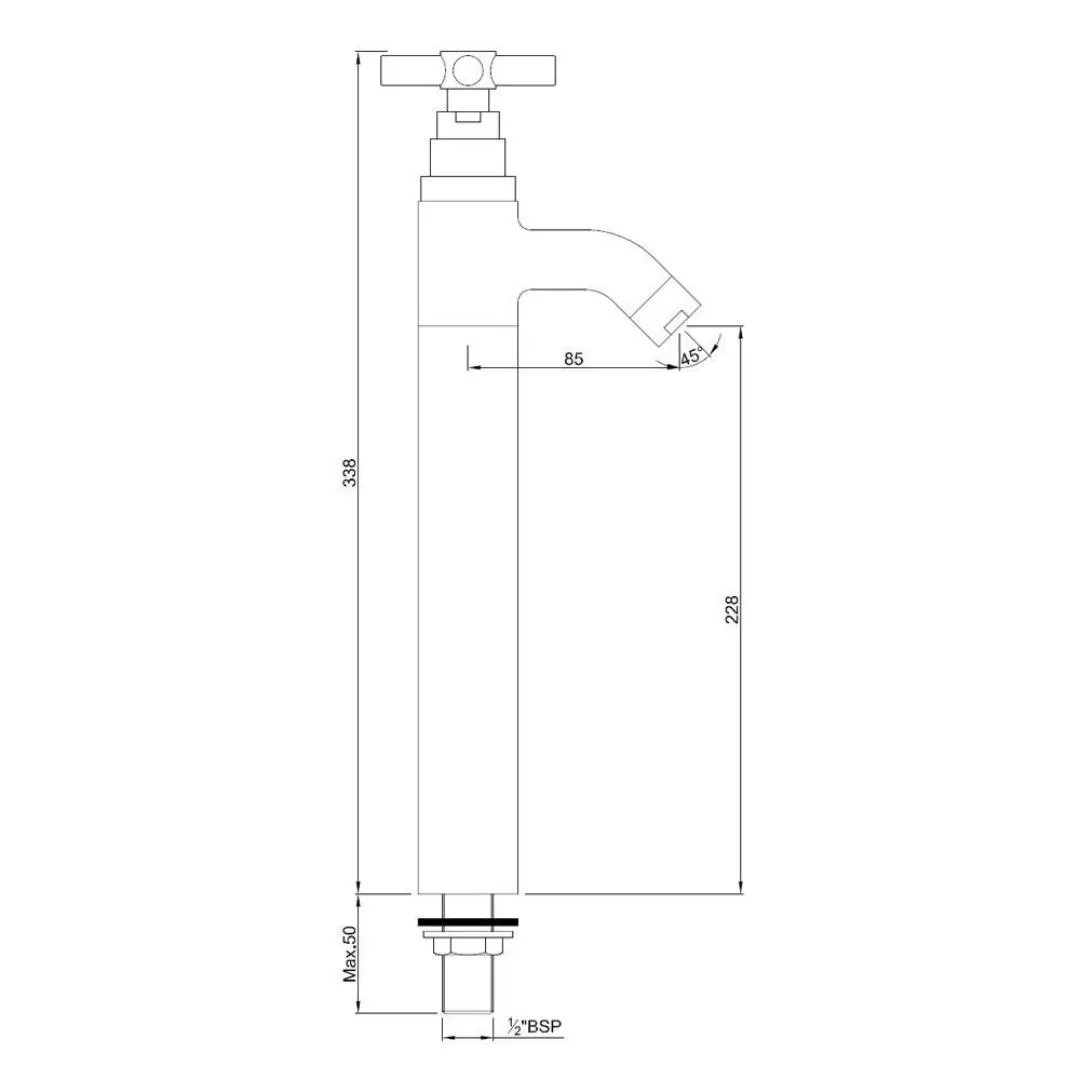 Jaquar table mounted tall boy basin tap Solo SOL-CHR-6021 Chrome - image 2