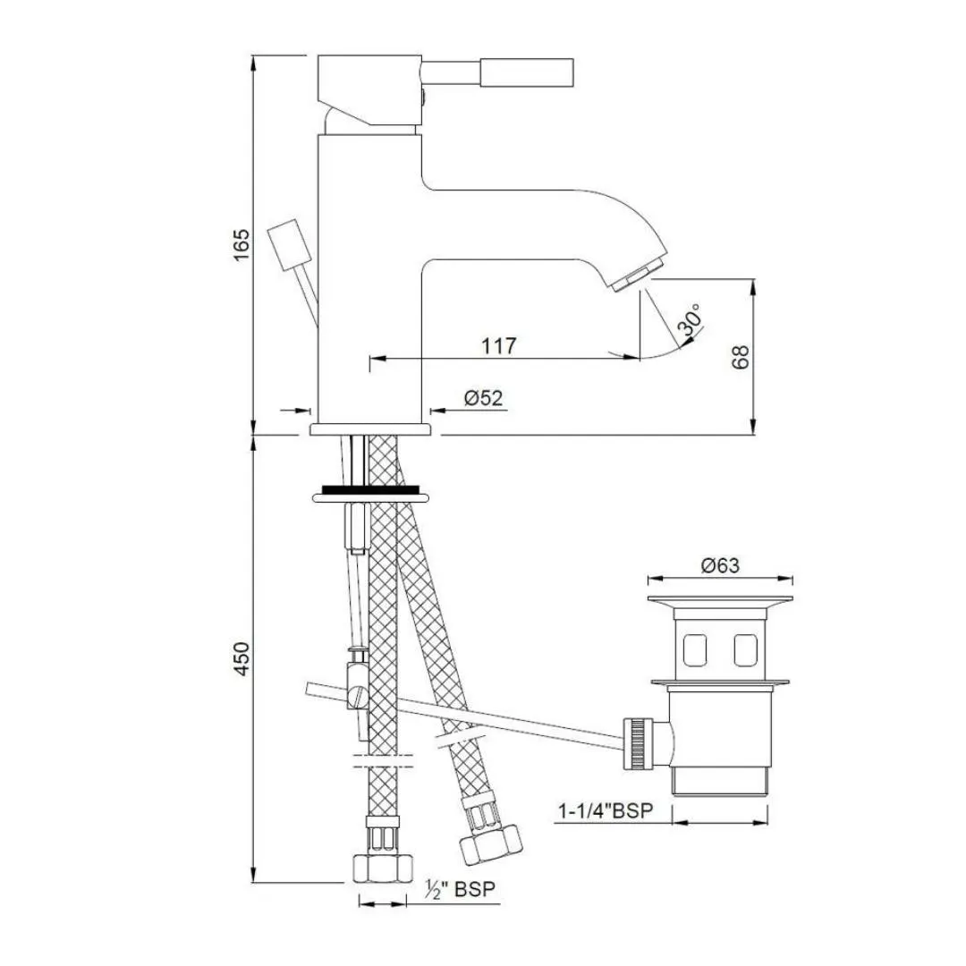 Jaquar table mounted regular basin mixer Solo SOL-CHR-6051B Chrome - image 2