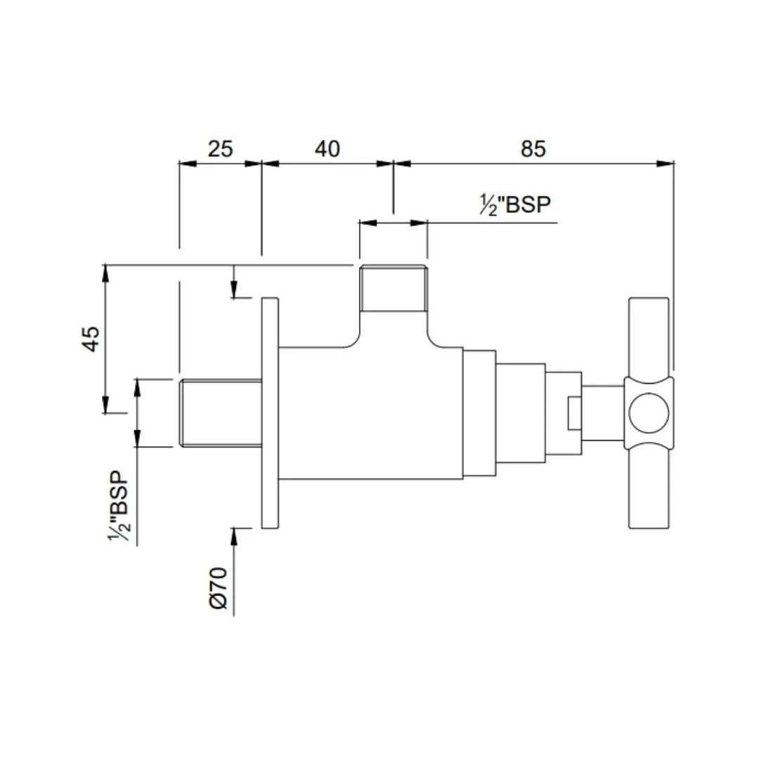 Jaquar basin area angle valve Solo SOL-CHR-6053 Chrome - image 2