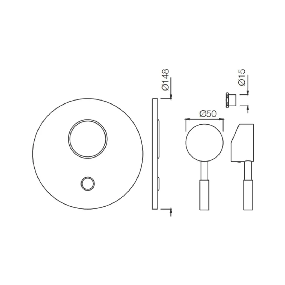 Jaquar 2 way diverter Solo normal flow SOL-CHR-6075K Chrome - image 2