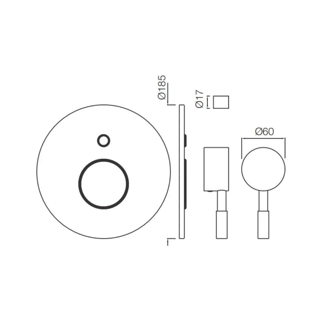 Jaquar 2 way diverter Solo high flow SOL-CHR-6079NK Chrome - image 2