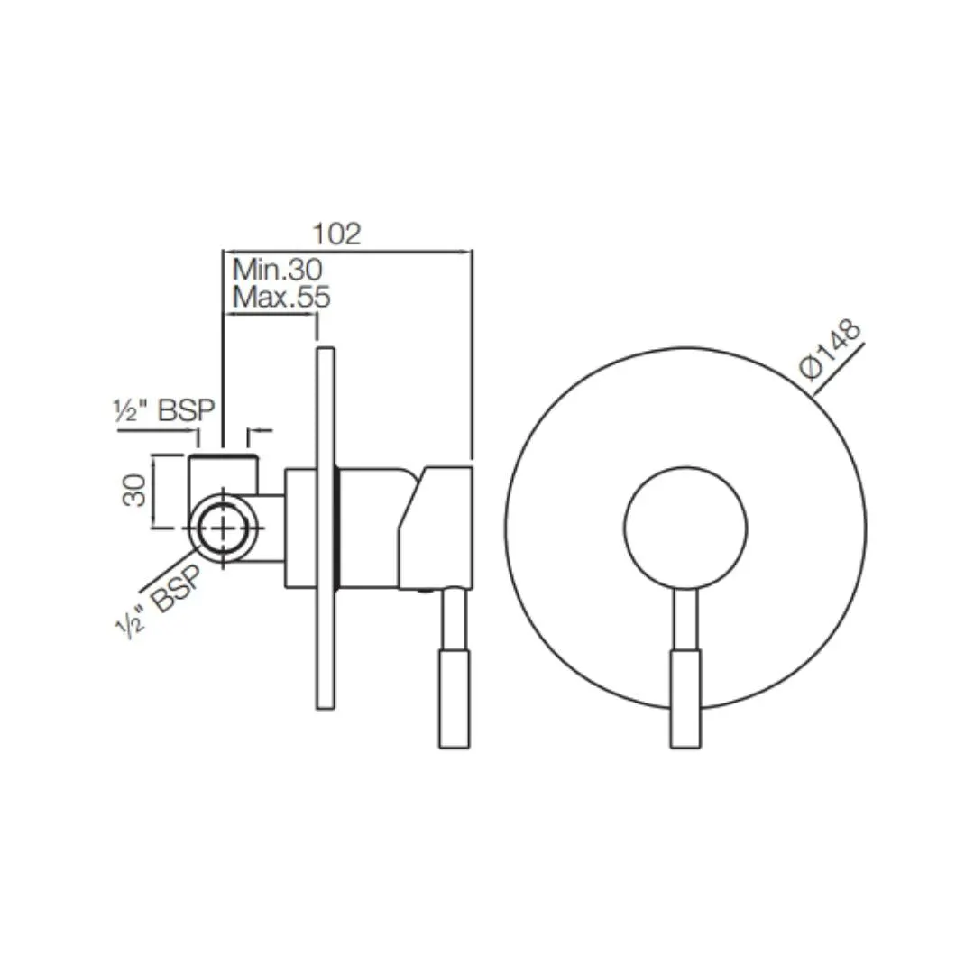 Jaquar 1 way diverter Solo normal flow SOL-CHR-6139 Chrome - image 2