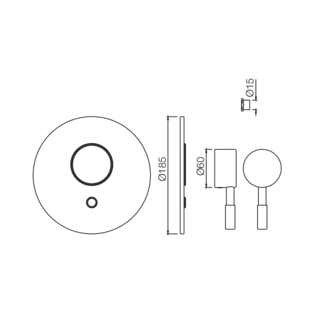 Jaquar 2 way diverter Solo normal flow SOL-CHR-6193K Chrome - image 2