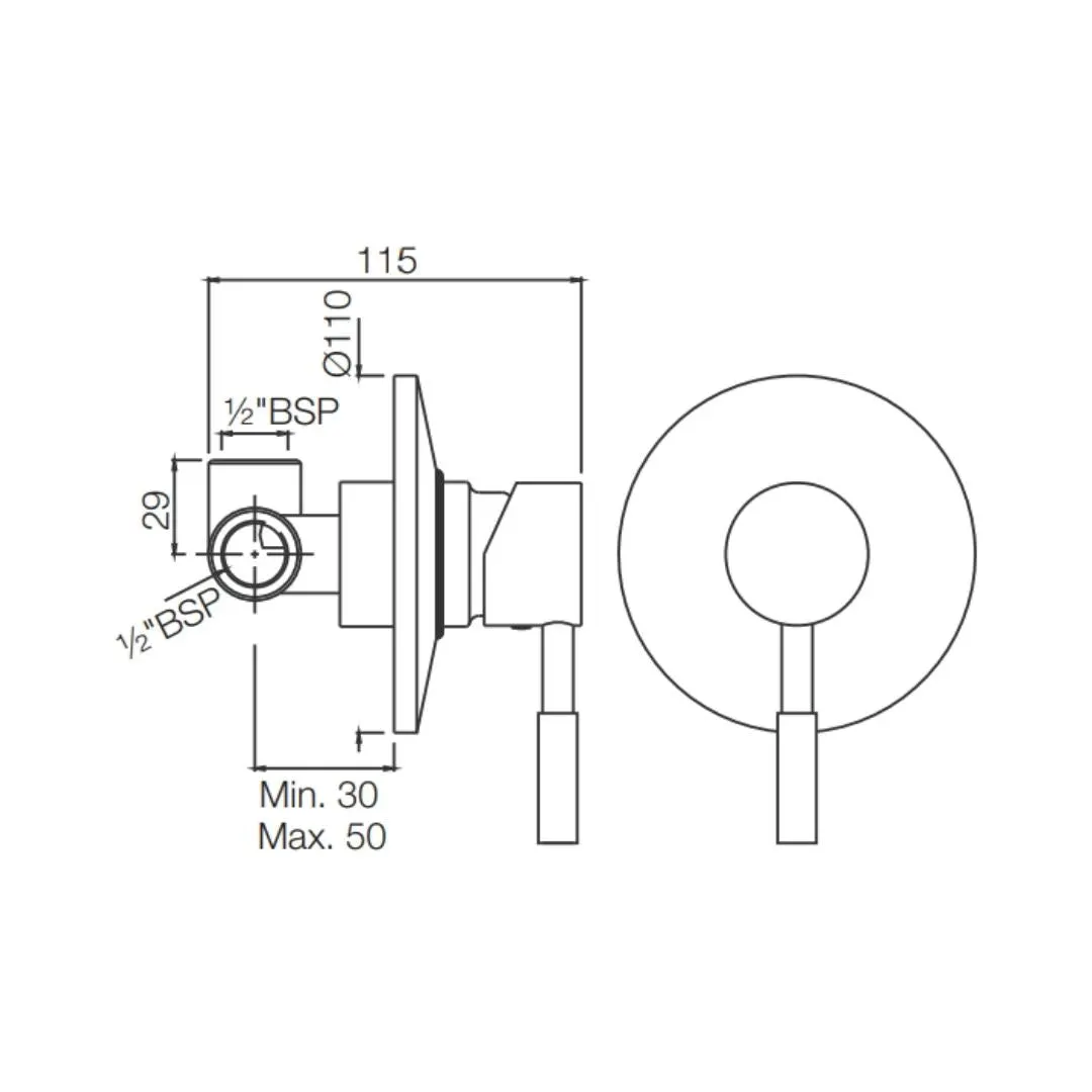 Jaquar 1 way diverter Solo normal flow SOL-CHR-6227K Chrome - image 2