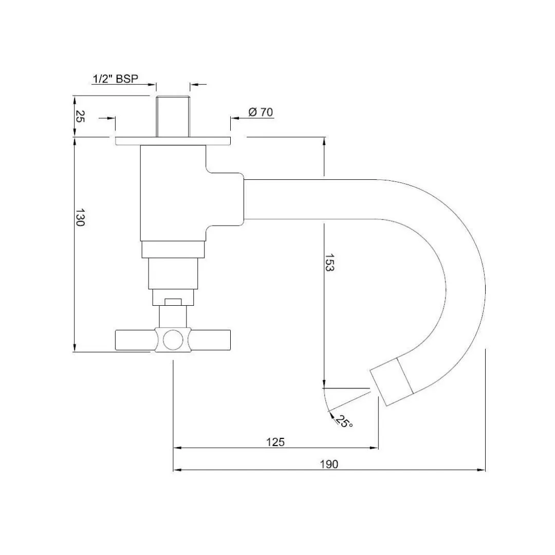 Jaquar wall mounted regular kitchen sink tap Solo SOL-6347 with swinging spout in chrome finish SOL-6347 Standard - image 2