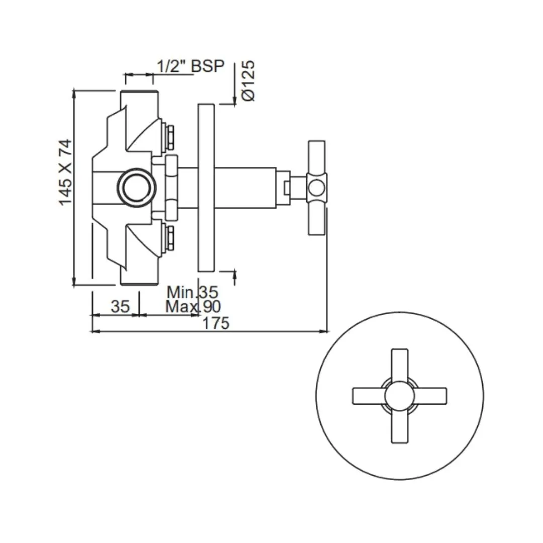 Jaquar 4 way diverter Solo normal flow SOL-CHR-6421 Chrome - image 2