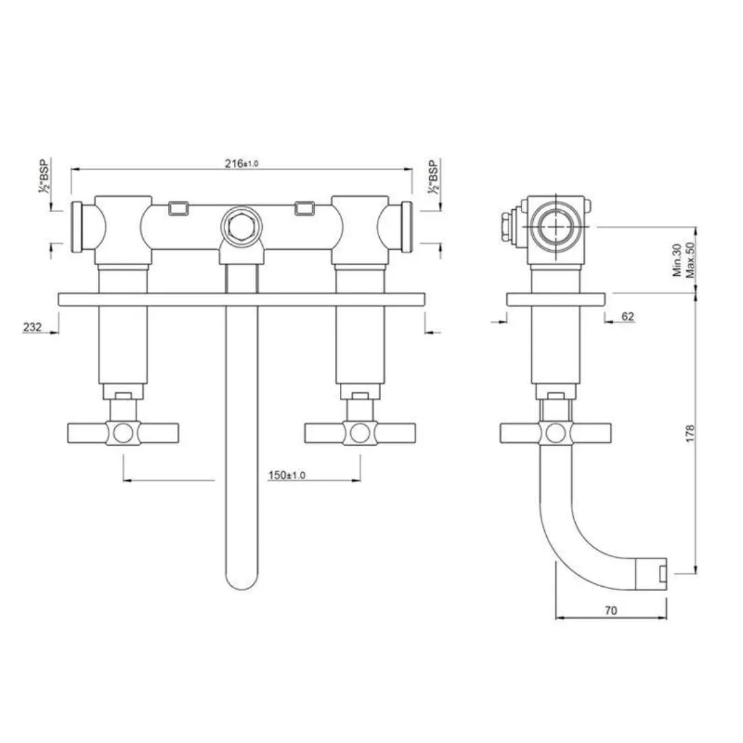 Jaquar wall mounted basin mixer Solo SOL-CHR-6433 Chrome - image 2