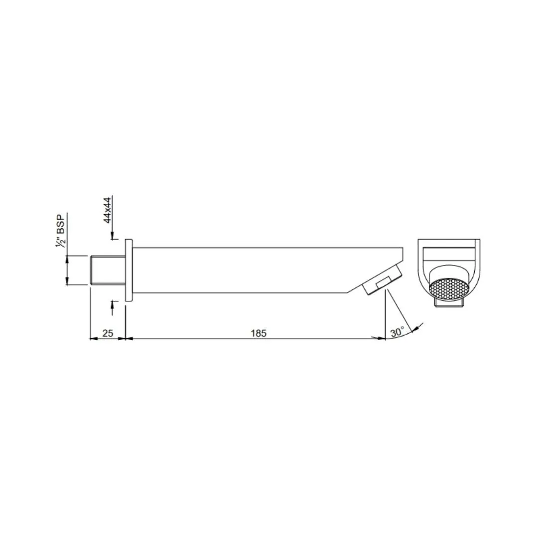 Jaquar wall mounted spout d shape SPJ-CHR-37429 Chrome - image 2