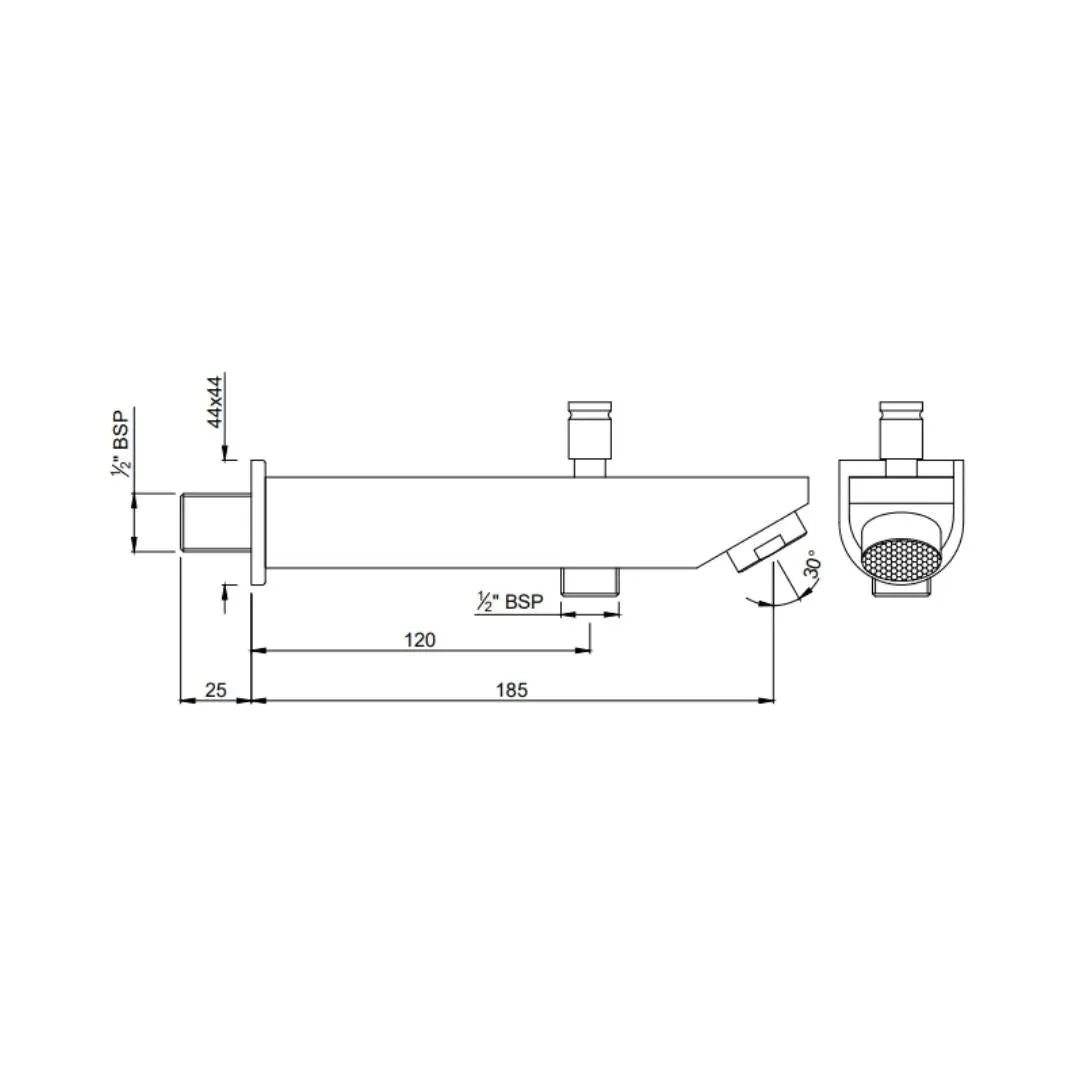 Jaquar wall mounted spout d shape SPJ-CHR-37463 Chrome - image 2