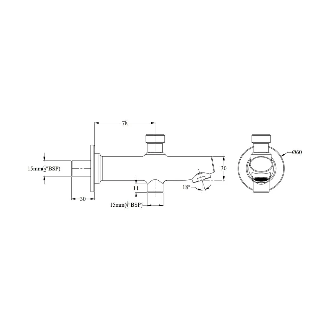 Cera wall mounted spout aquamatic F2001662 F2001662 Chrome - image 2