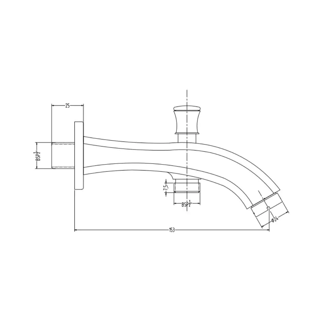 Hindware wall mounted spout armada F260008 Chrome - image 2