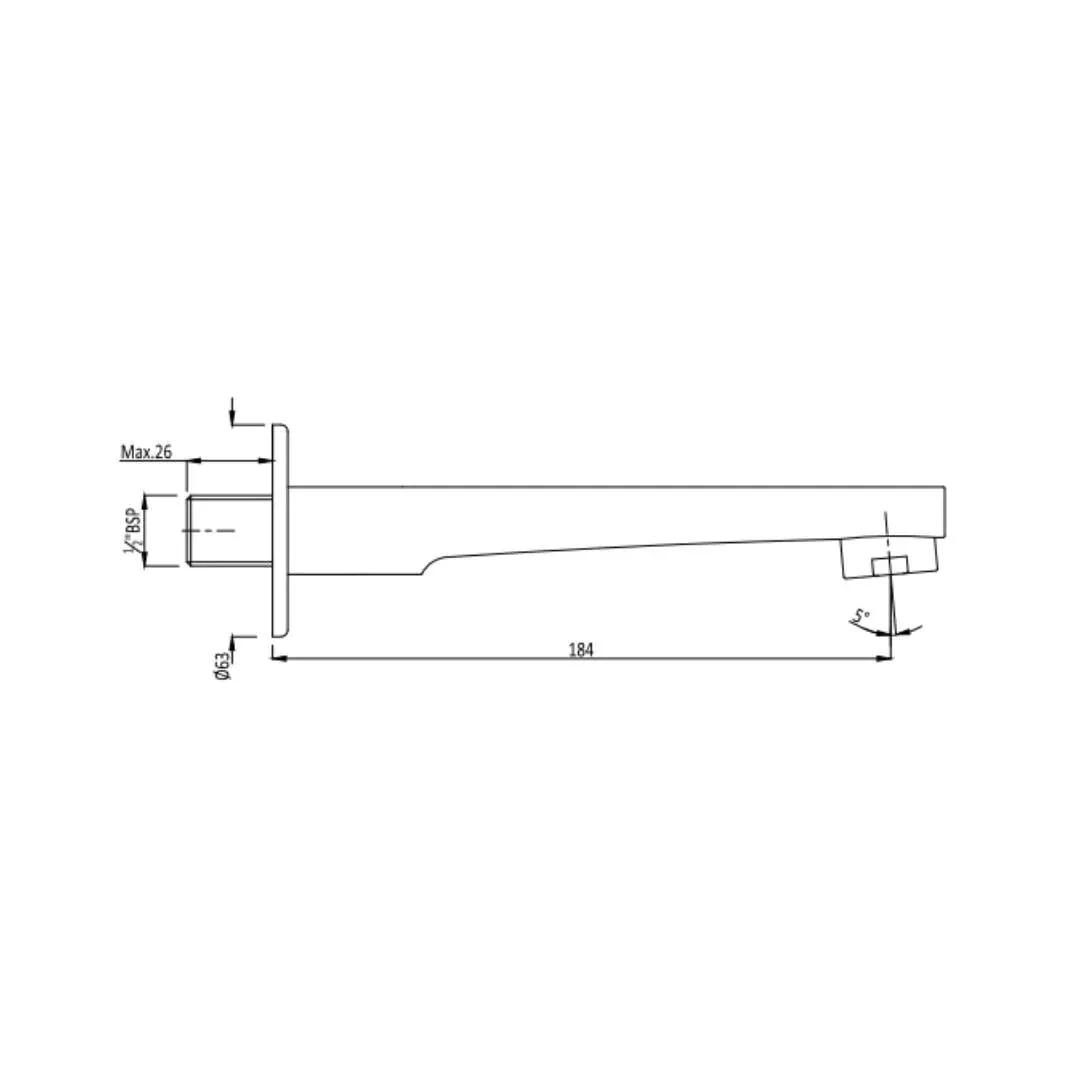 Hindware wall mounted spout element F360009RGD Rose Gold - image 2