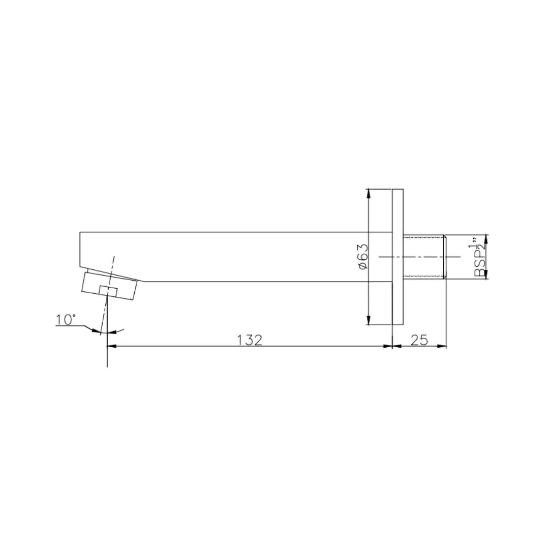 Hindware wall mounted spout cora F440006 Chrome - image 2