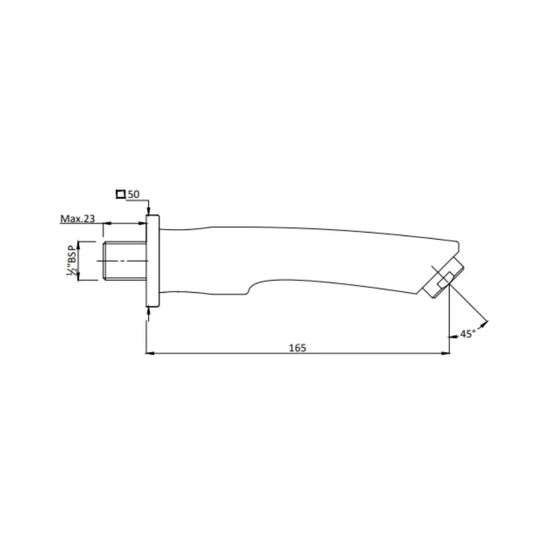 Hindware wall mounted spout avior F520009GRT Black Chrome - image 2