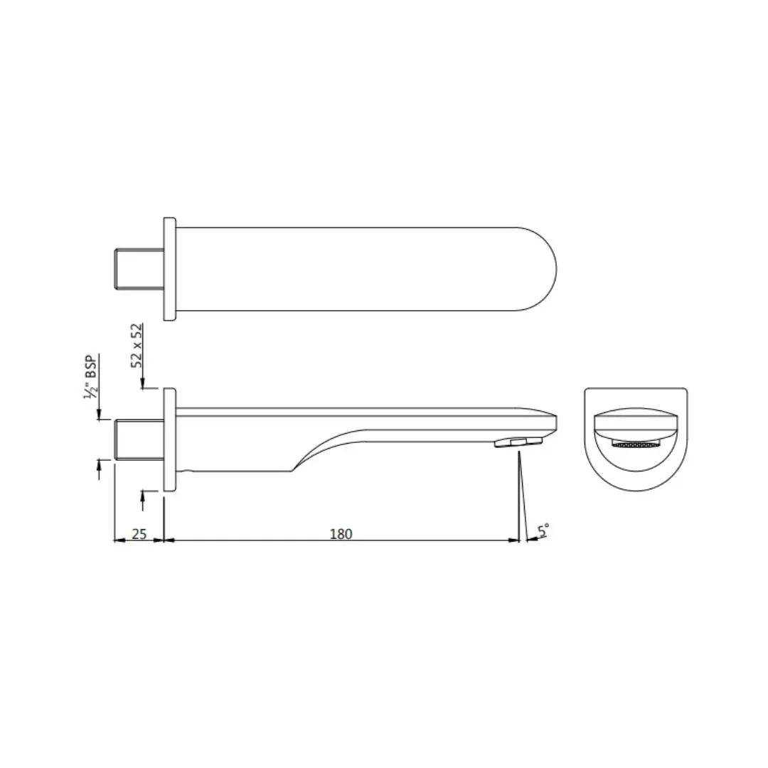 Jaquar wall mounted spout Opal Prime SPJ-GRF-15429PM Graphite - image 2
