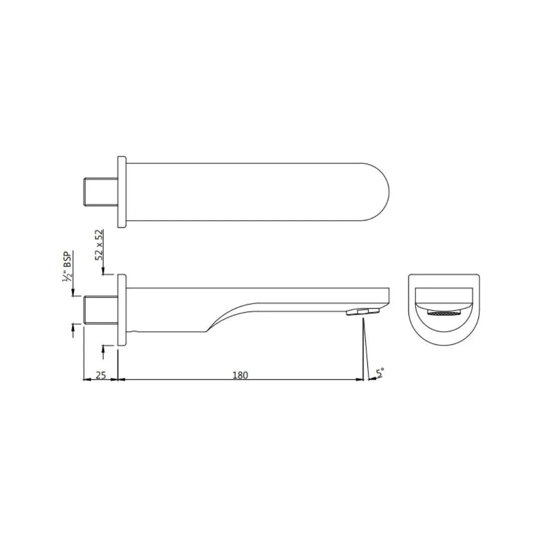 Jaquar wall mounted spout Ornamix Prime SPJ-SSF-10429PM Stainless Steel - image 2