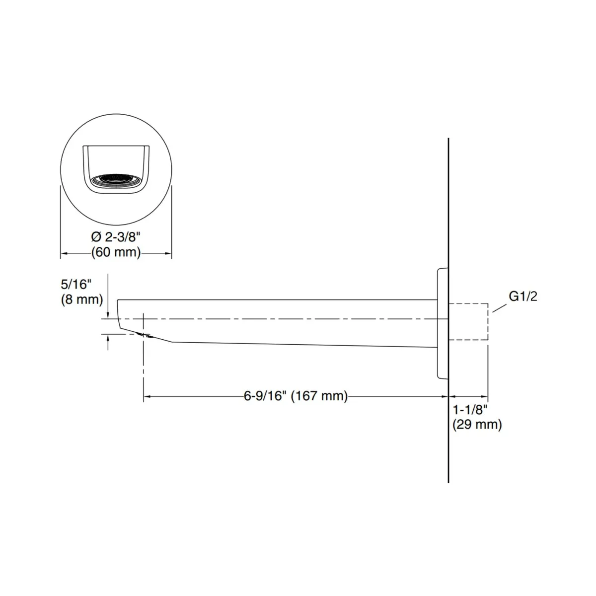 Kohler wall mounted spout accliv 33074IN-AF 33074IN-AF French Gold - image 2