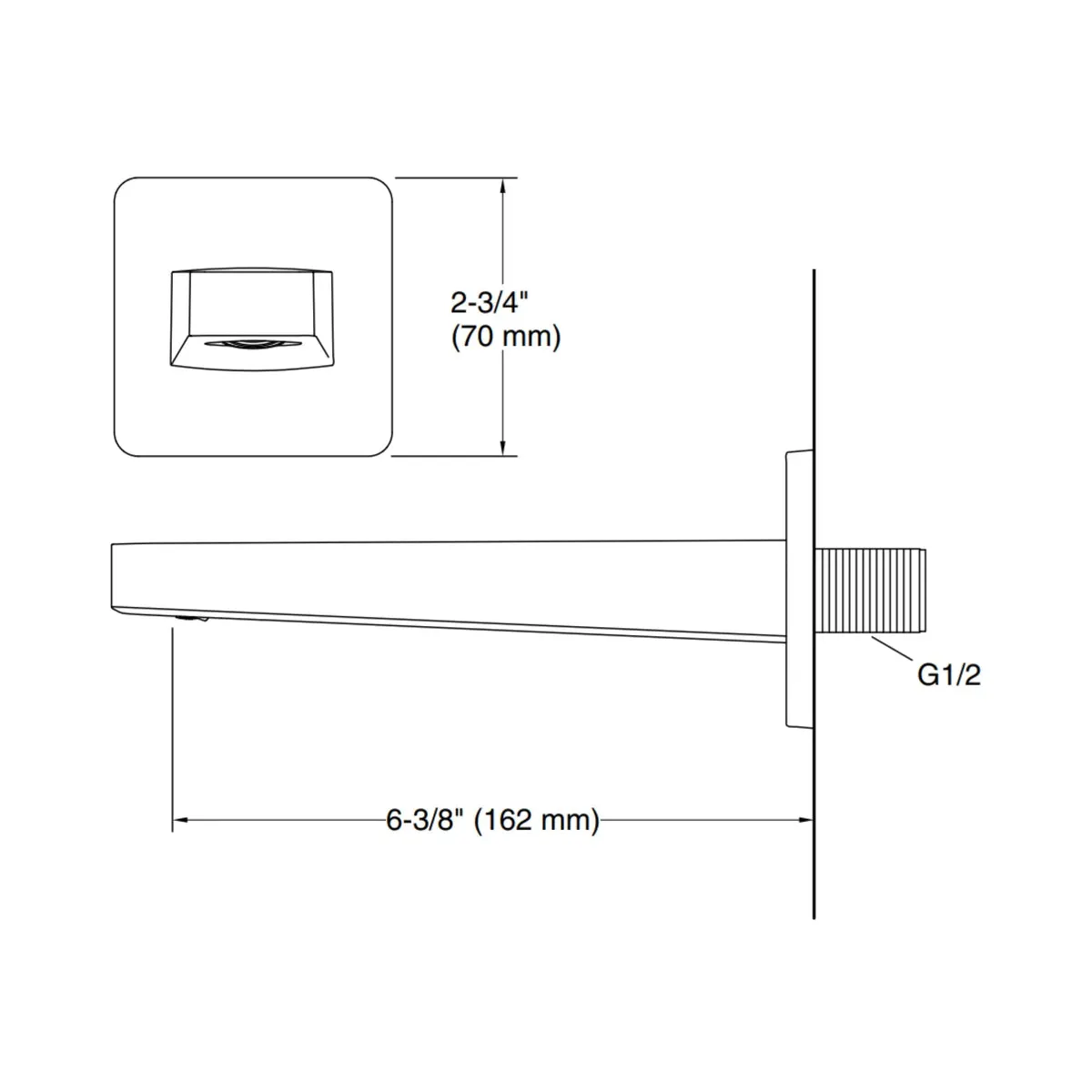 Kohler wall mounted spout hone 22543IN-AF 22543IN-AF French Gold - image 2