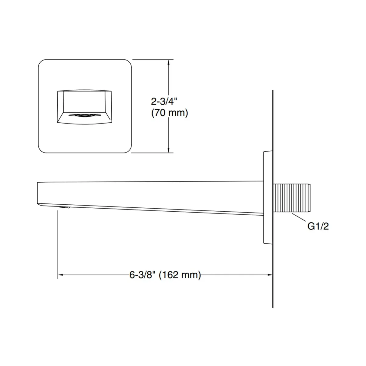 Kohler wall mounted spout hone 22543IN-CP 22543IN-CP Chrome - image 2